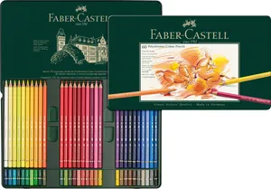 Pastelky Faber-Castell 110060 Polychromos plechová krabička, 60 barev